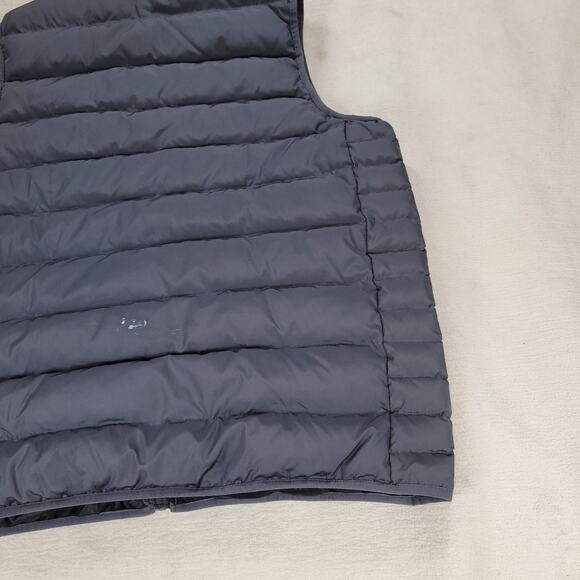 Lands End Puffer Vest Mens Sz Large Gray Goose Down Winter Cold Quilted Snow - Picture 12 of 16